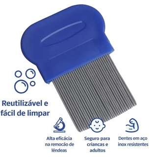 Pente Fino De Aço Inox Para Piolhos temos 1 unidades e 2 unidades