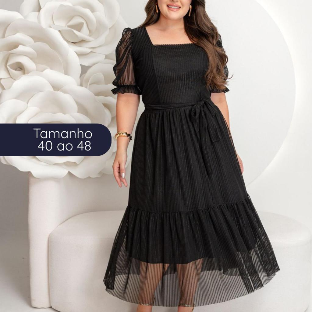Vestido Festa Plus Size Midi - Comprar com Melhor Preço em Vestidos de Casamento