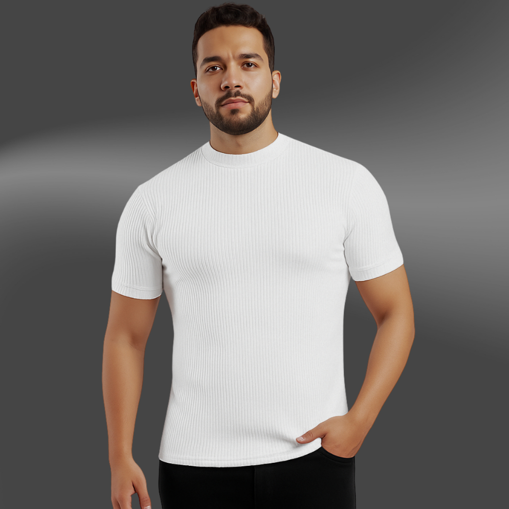 Camiseta 100% Canelada Masculina