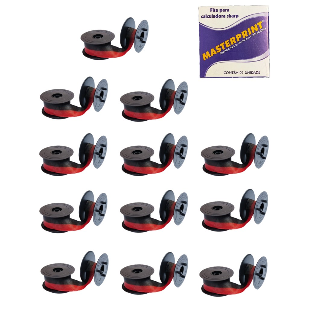 Kit 12 / 6 / 4 / 3 / 2 Fitas para Calculadora sharp, General, Facit, Texas Etc. - Masterprint em Oferta na Shopee