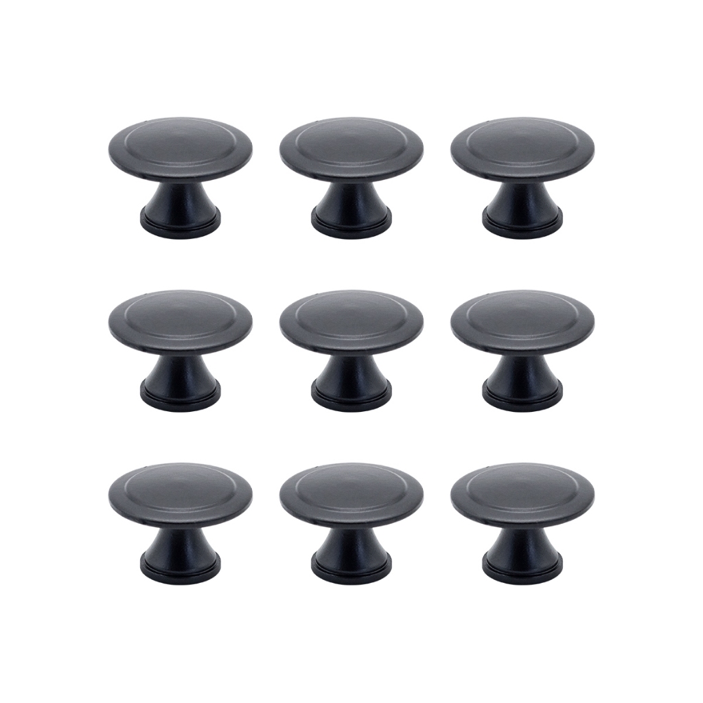 Kit 9 Puxador Colonial Ponto 1 Furo Para Moveis Gaveta Porta De Armário