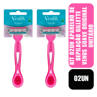 Kit 02un Aparelho para Depilação Gillette Venus Suave Original Unitário em Oferta na Shopee