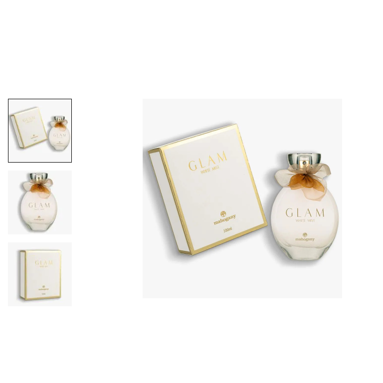 Fragrância Desodorante Corporal Glam White Mist 100ml   Sofisticada, Floral Frutal