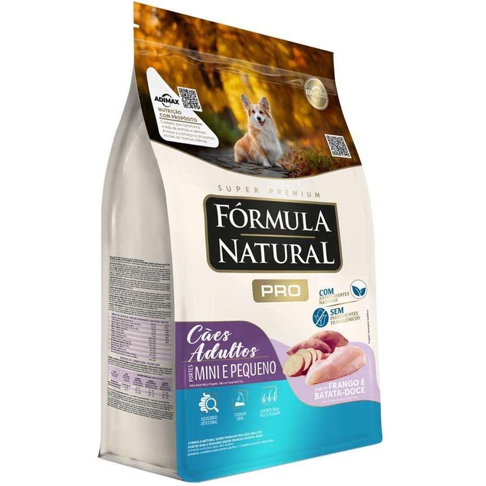 Fórmula Natural Pro 2,5 Cães Adultos Portes Mini e Pequeno Sabor Frango e Batata-Doce em Oferta na Shopee