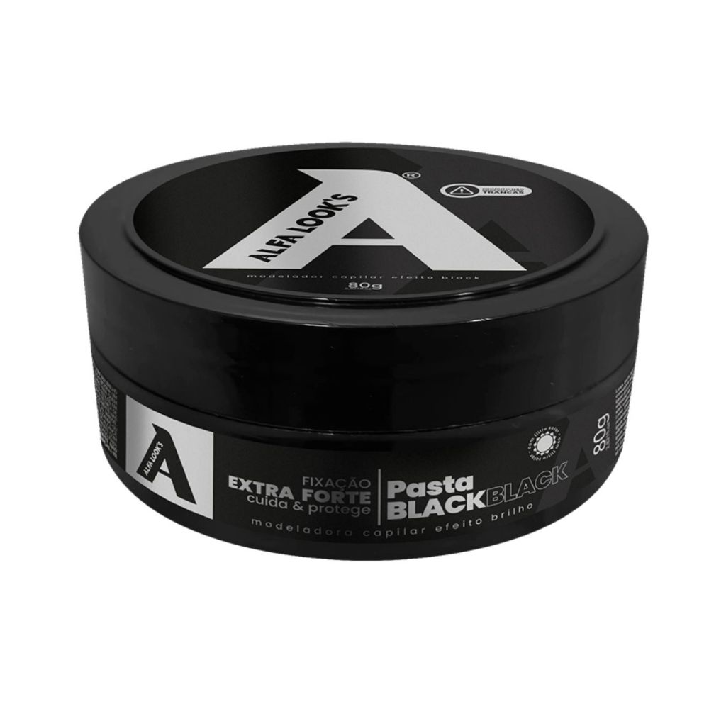 Pasta Modeladora Black 80g - Alfa Looks em Oferta na Shopee
