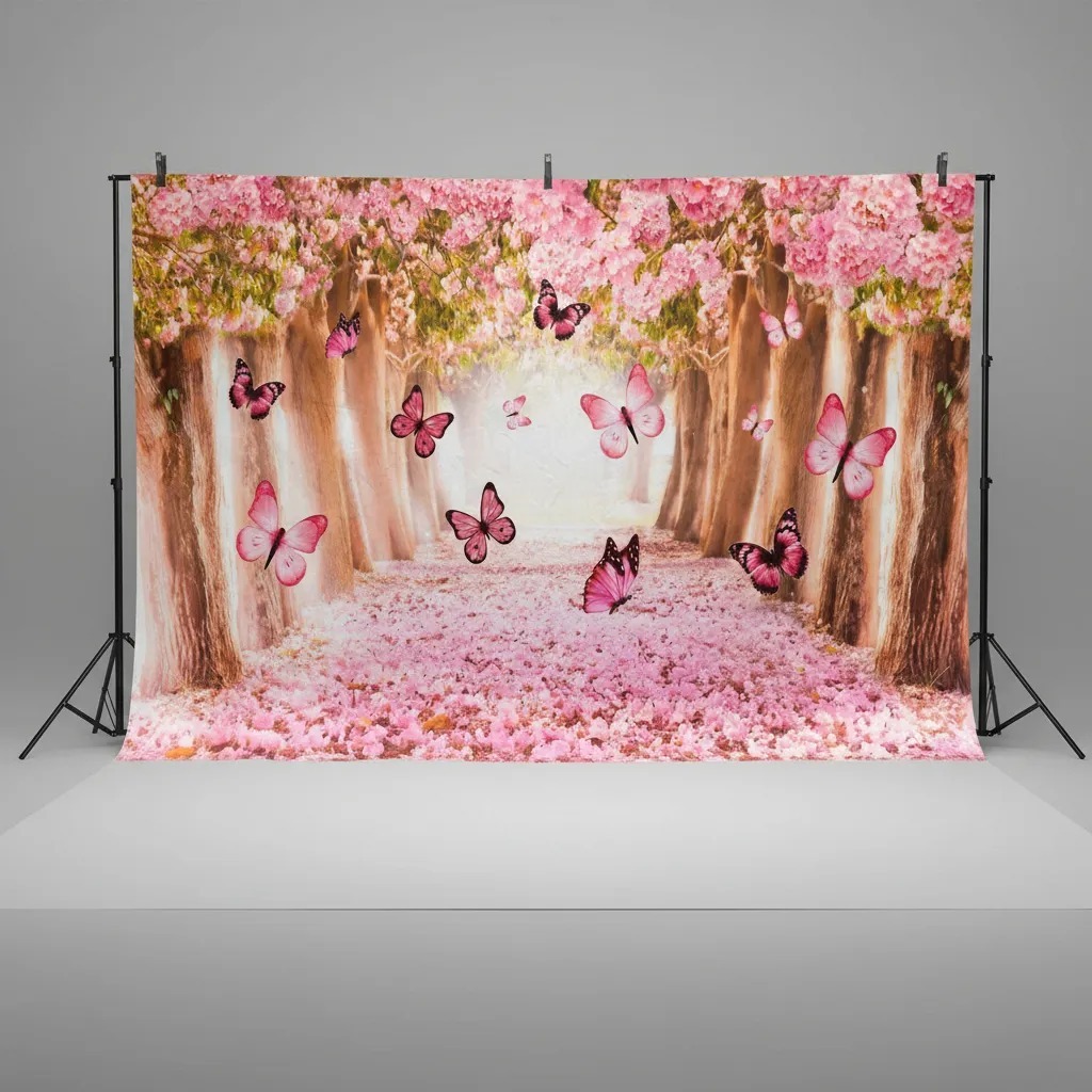 Fundo Fotográfico Em Tecido Borboleta 2,20x1,50 Ref 5687 em Oferta na Shopee