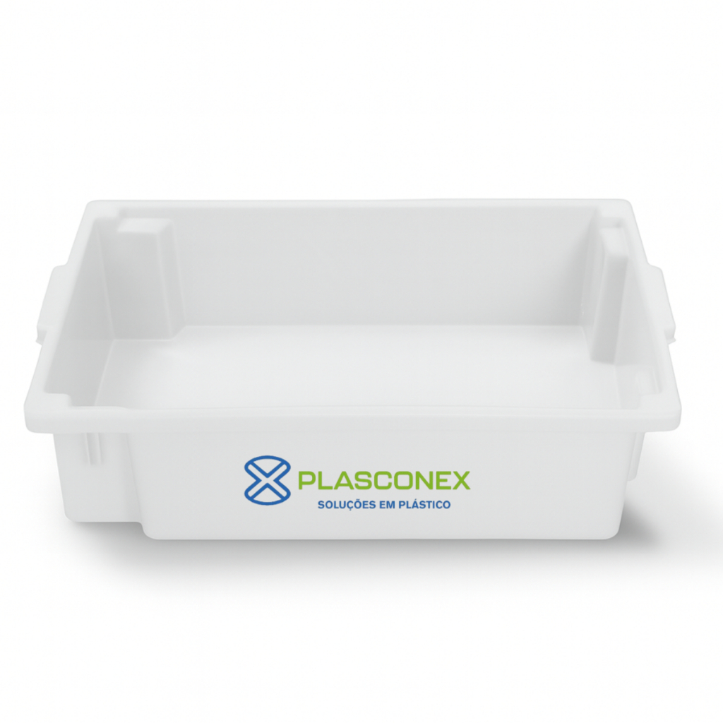 Caixa Plástica 40L Frigorífica S/ Tampa Branco Empilhavél  - JV em Oferta na Shopee