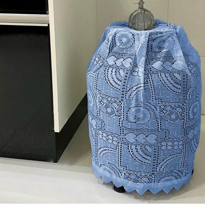 Capa para botijão de gás 13 kl renda bujão  decoração colorida cozinha.