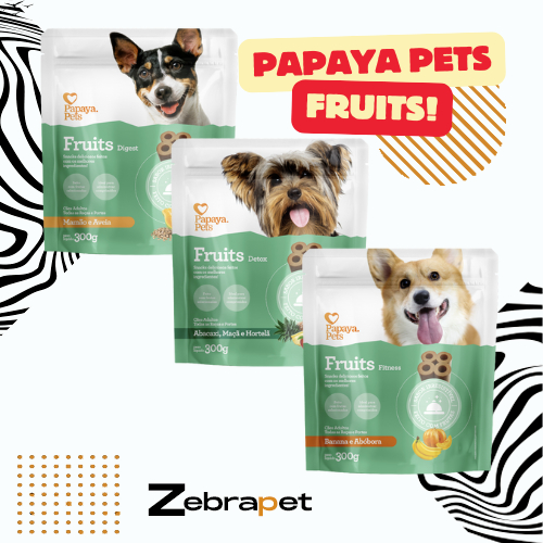 Papaya Pets Fruits - Feito com Frutas - Petiscos p/ Cães