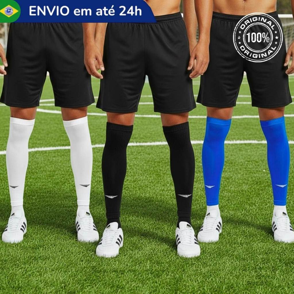 Canelito Meião Cortado Penalty Oficial Futebol Campo Suporte Caneleira Adulto Macio Resistente Pro