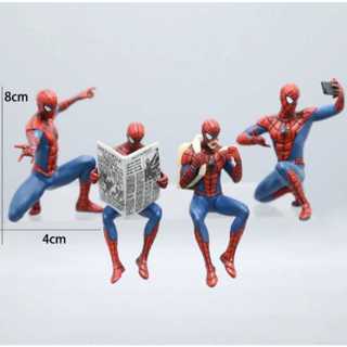 Miniaturas Homem-Aranha Decorativas 8cm – Conjunto com 4 Peças ou Unidade Individual. em Oferta na Shopee