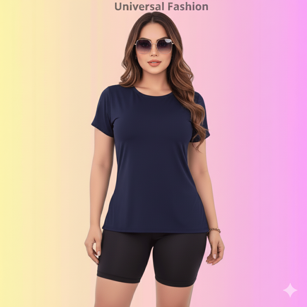 Blusa Viscolycra Feminina Confortável Estilosa - Tapa Bumbum Para Academia, Fitness, Caminhada