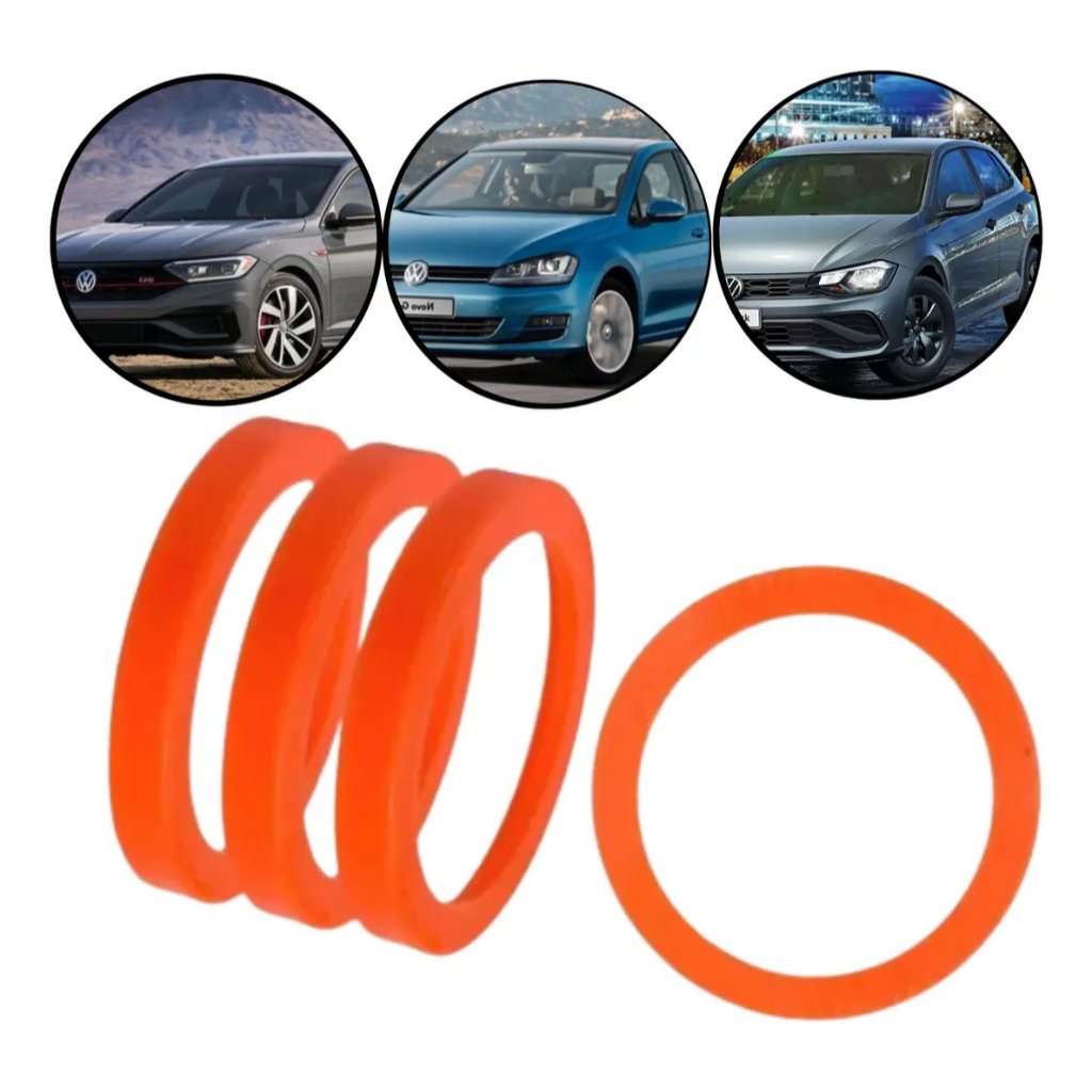 Kit 4 Anel Centralizador VW Volkswagen De Rodas Esportiva Liga Leve 57,10mm