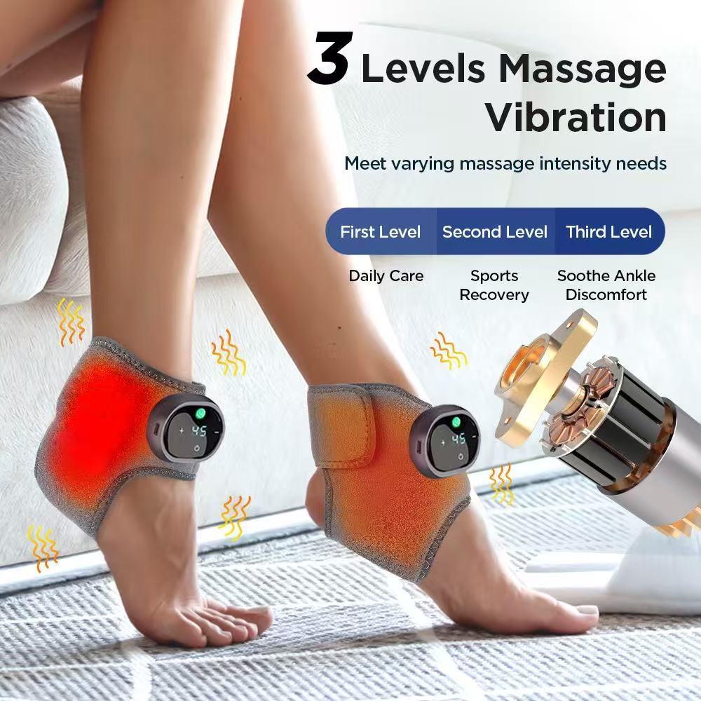 Cinta Térmica Massageadora Aquecimento e Vibração Para Joelhos, Punhos e Tornozelos Alívio da Dor USB Recarregáv