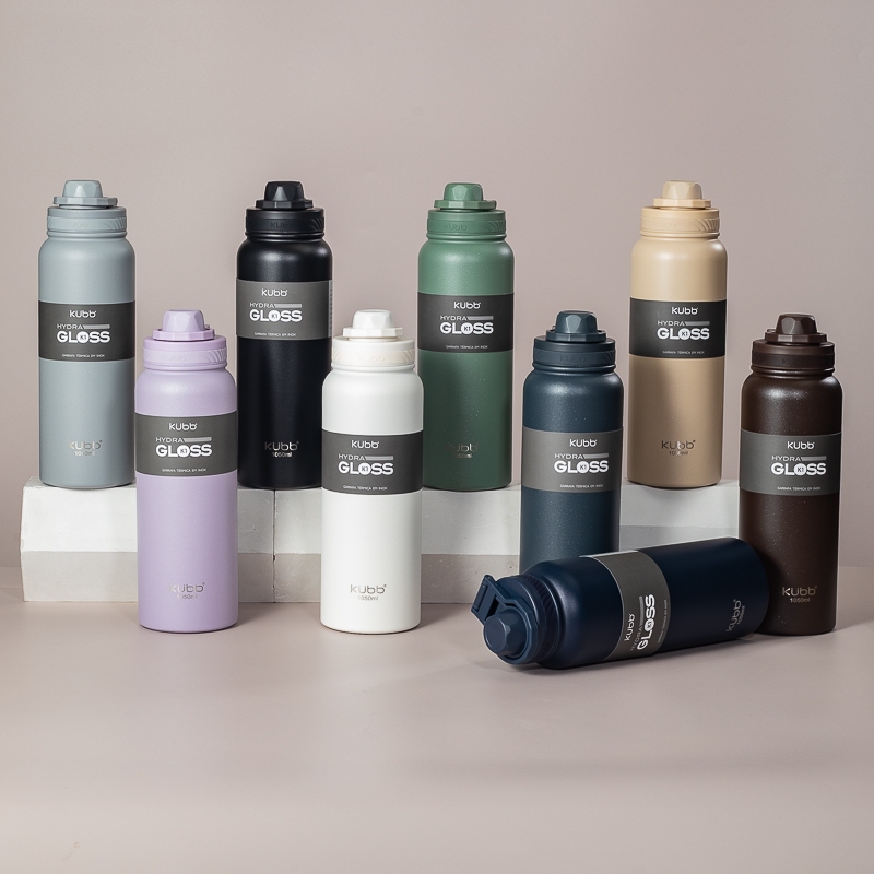 Garrafa Térmica 1050ml Grande Capacidade e Estilo Toque de Brilho Suave Ideal para Trabalho e Viagem