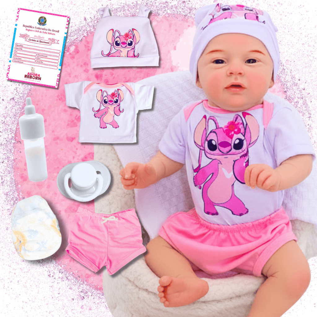 Bebê Reborn Menina Original Realista Corpo De Silicone Pode Dar Banho