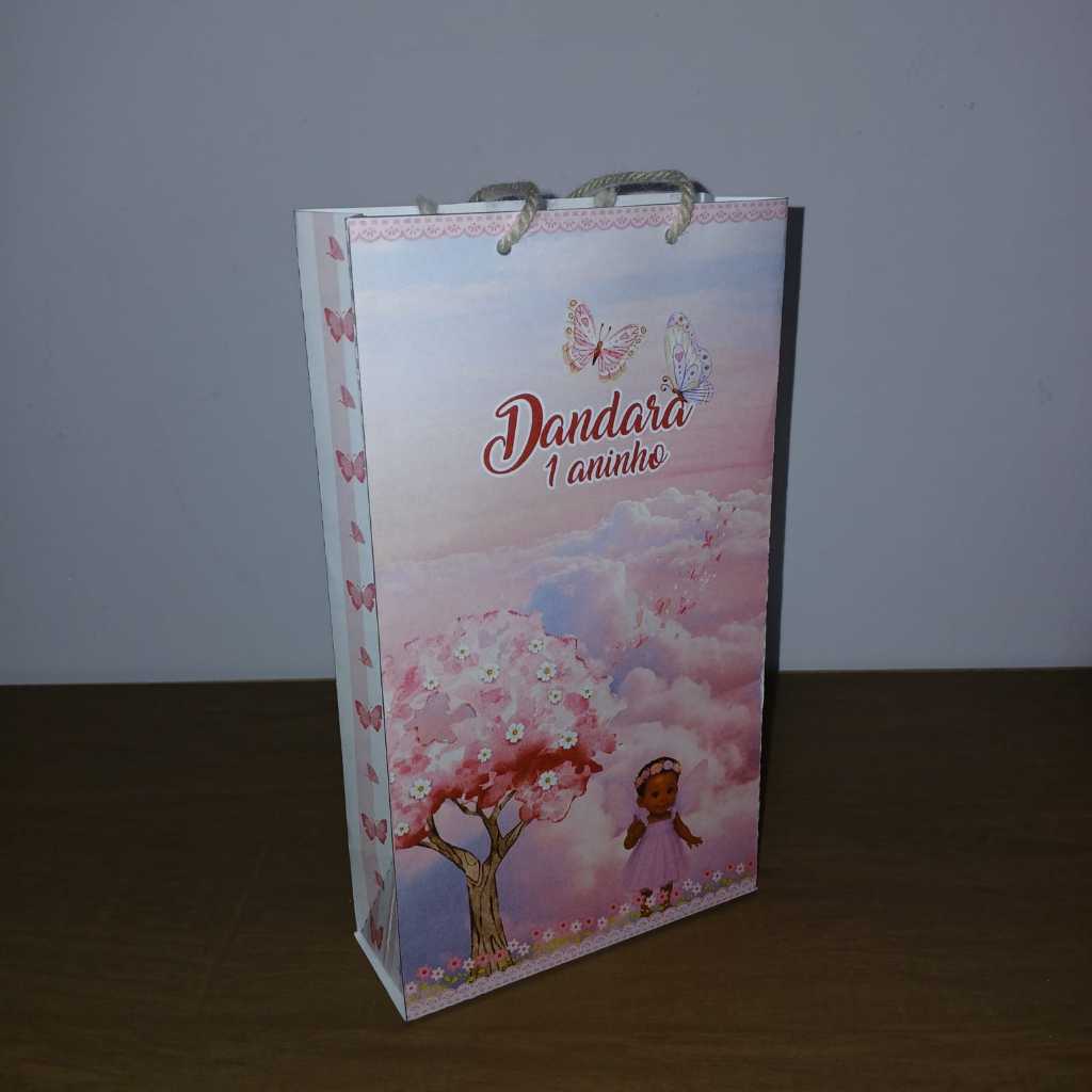 Sacolinhas Personalizadas Jardim das Borboletas 10 Peças - Lembrancinhas Personalizadas - Papelaria Personalizada