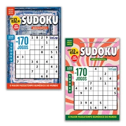 Kit 2 Livros Sudoku ed.05 - 200 págs.- Médio/Difícil - 39 e 40