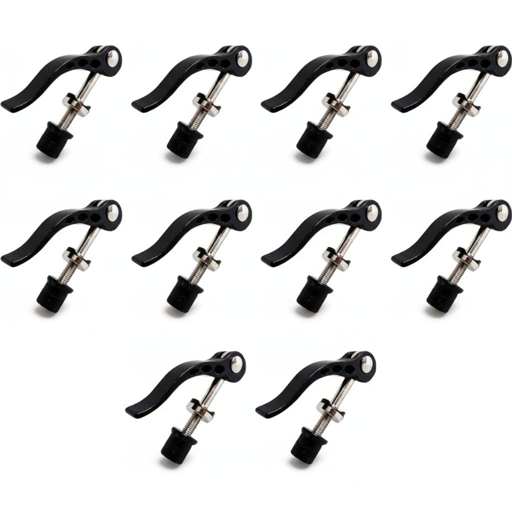 10 Blocagem Selim Alumínio 6 X 55mm Preto Para Bicicleta