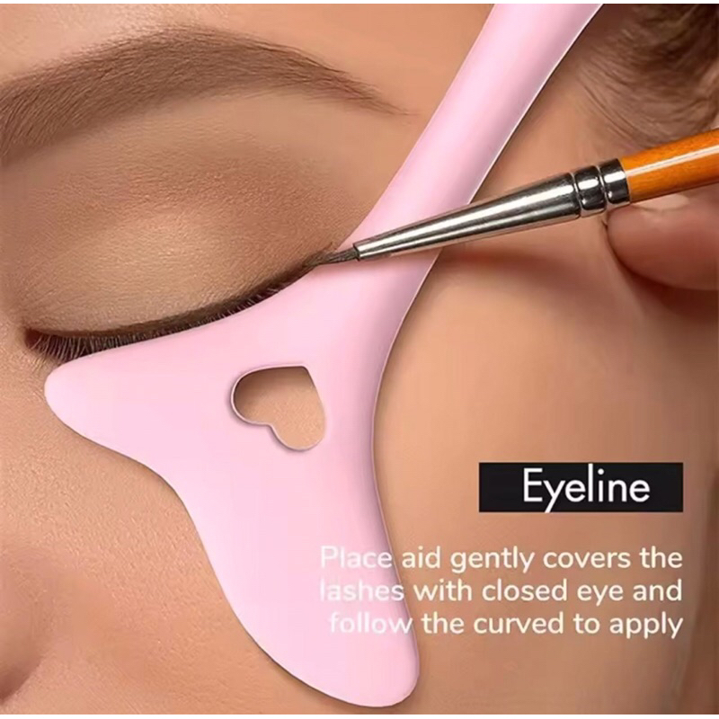 Molde Multifuncional de Maquiagem 💄 Estêncil de Silicone para Delineado e Batom – Reutilizável