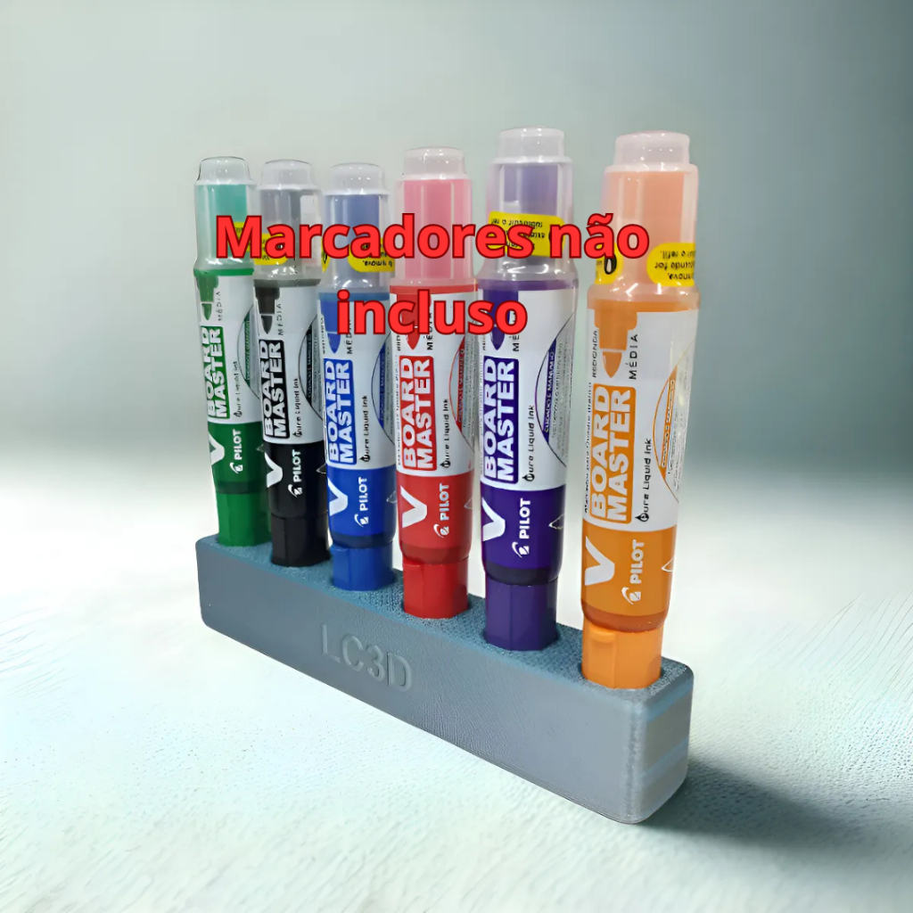 Suporte Para 4 ou 6 Pincéis Marcadores De Quadro Branco Board Master - lilás azul - cinza azul em Oferta na Shopee