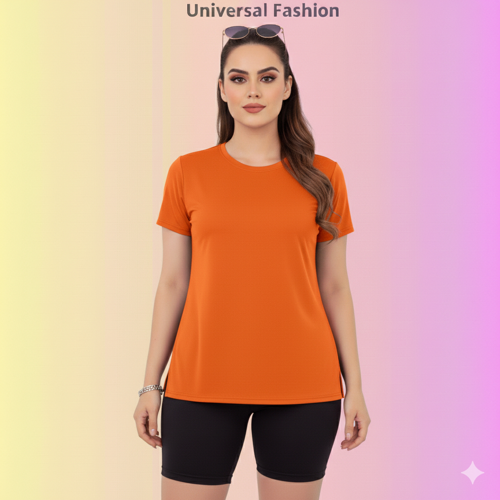 Camiseta Feminina alongada Viscolycra blusa Leve  Tapa Bumbum Academia, Casual    l, Treino & Lazer