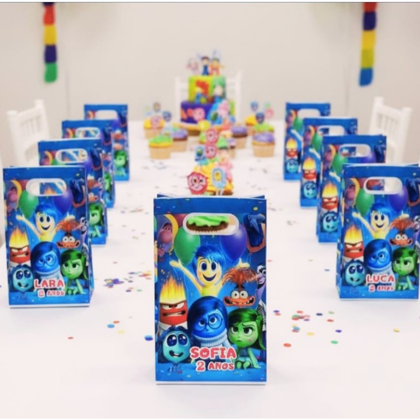 Lembrancinhas sacolinhas personalizadas Divertidamente