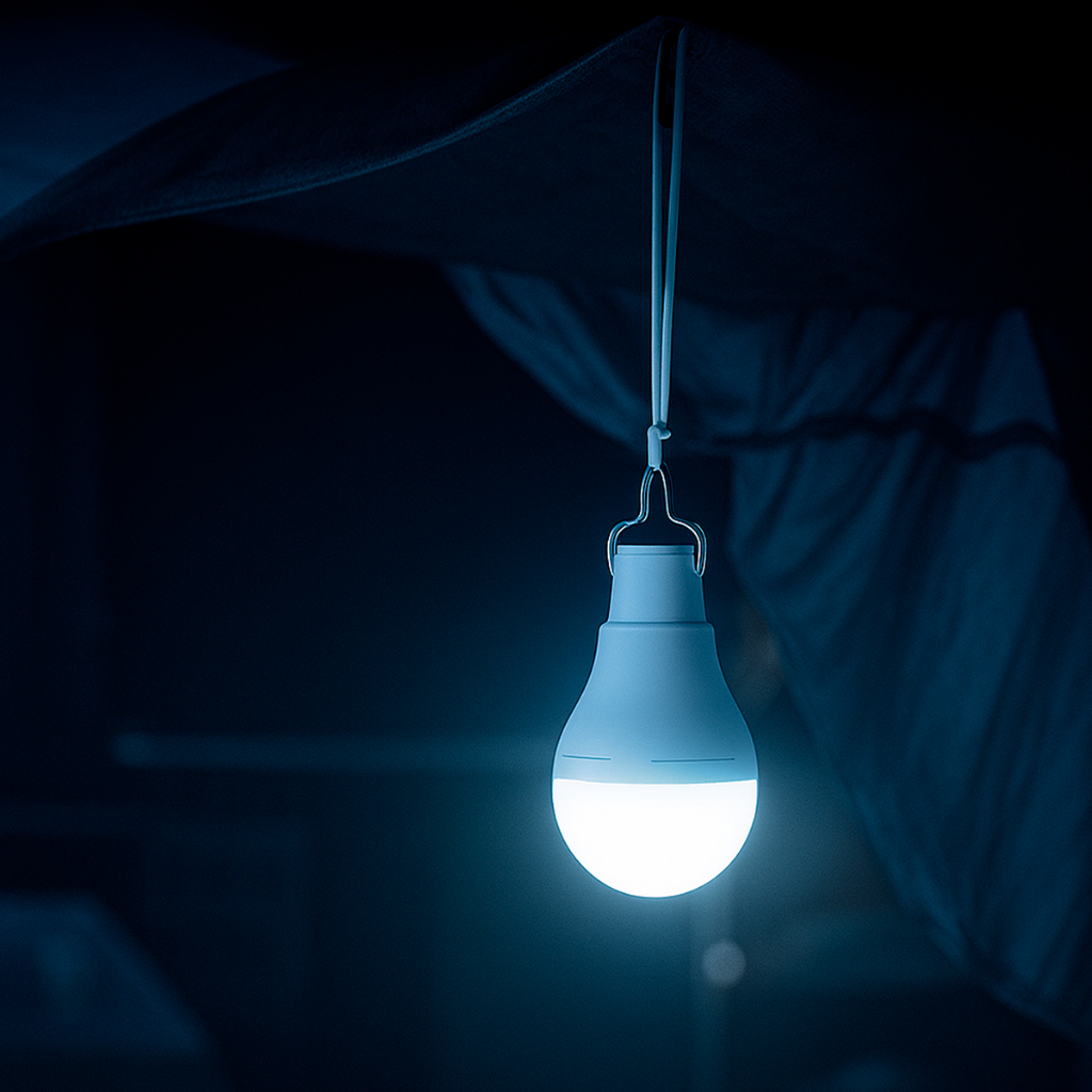 Lâmpada Led Pera Portátil Solar 2W 6500k Autonomia de 8h Luz Branco Frio Acampamento Alut By Avant em Oferta na Shopee