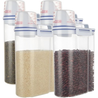 Kit 4 Pote Armazenamento Hermético Copo Medidor Bico Dosador Alimentos Sabão Amaciante Ração 2,5L em Oferta na Shopee