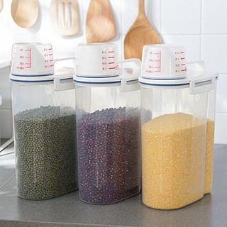 Kit 3 Pote Hermético Para Alimentos Arroz Mantimento Sabão Ração Copo Bico Dosador Tampa …