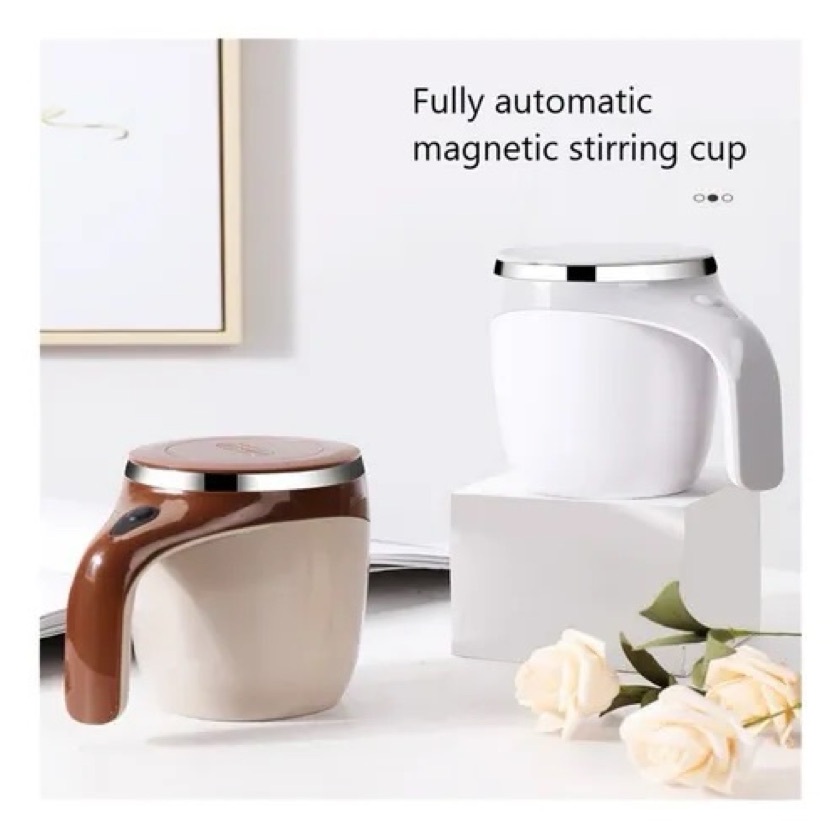 Caneca Magnética Liquidificador Misturador Inteligente 380ml Aço Inoxidável Café DT-630