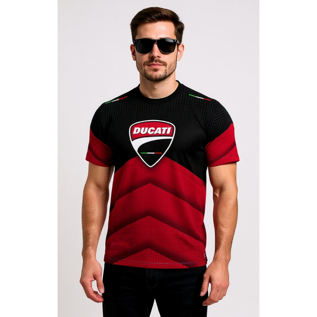 Camiseta Camisa Ducati Moto Passeio Manga Curta Filtro Uv50 Panigale V4R