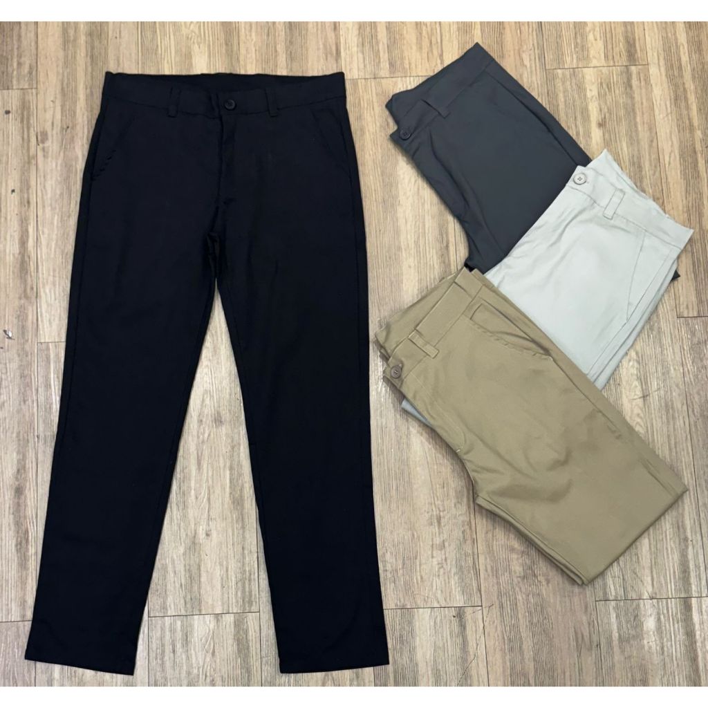 Calça Sarja Masculina Importada Confortável Algodão Elastano Bolso Faca