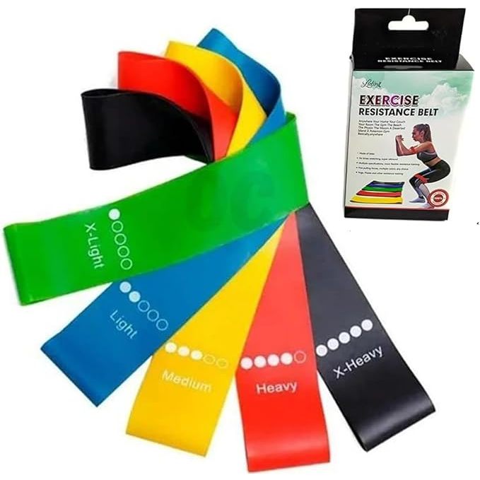 EXERCISE RESISTANCE BELT ELASTICOS DE EXERCÍCIOS ACADEMIA TREINE EM CASA