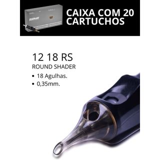 Cartucho para tatuagem RADIANT COLORS 1218 RS (18 AGULHAS- BUCHA)