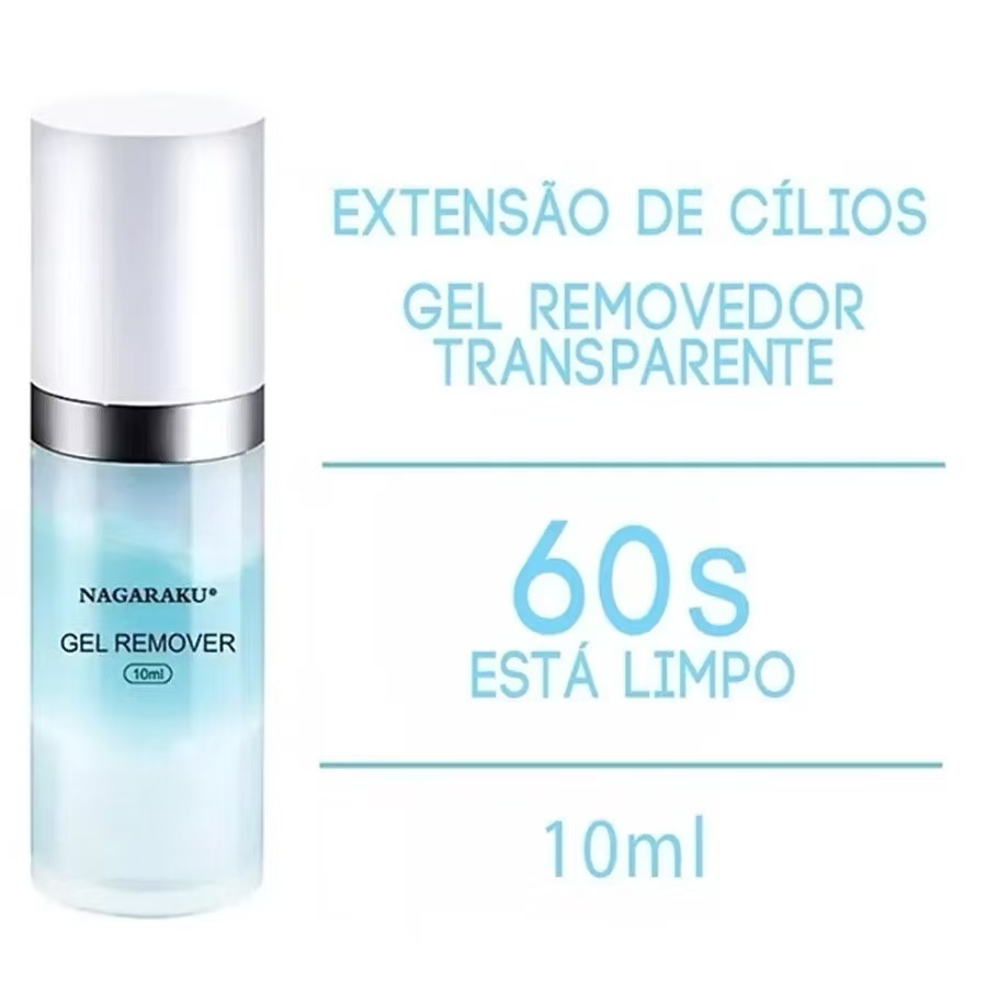 Removedor de Cílios NAGARAKU 10ml Gel Transparente – Rápido em 60 Segundos em Oferta na Shopee
