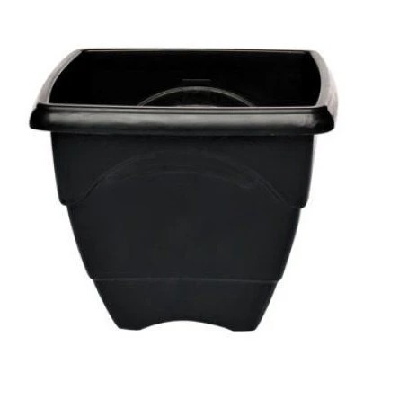 Kit 5 Vasos Quadrados Preto M 5.5 L Horta Planta Casa Jardim