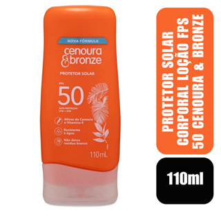 Protetor Solar Corporal Loção FPS50 Cenoura & Bronze 110ml em Oferta na Shopee