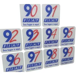 ADESIVO FIAT SEU LUGAR É AQUI / DECORATIVO DE ÉPOCA CAMPANHA FIAT DÉCADA DE 90
