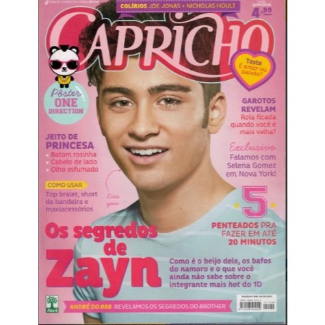 REVISTA CAPRICHO, DE 24/02/2013, COM ZAYN MALIK CAPA.