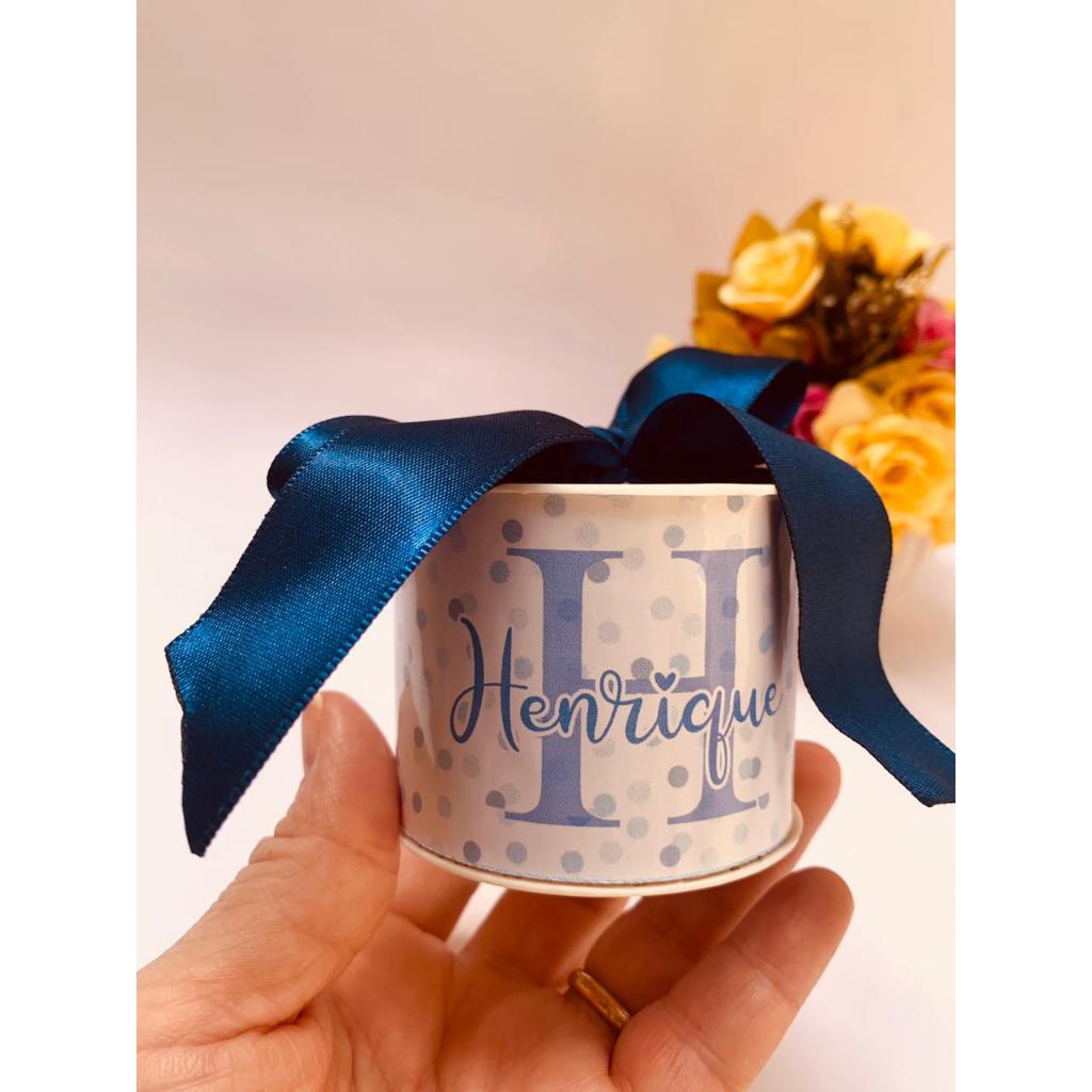 Kit Tubolata Personalizada 5x6cm com Laço – Lembrancinha Festa Infantil, Aniversário e Batizado
