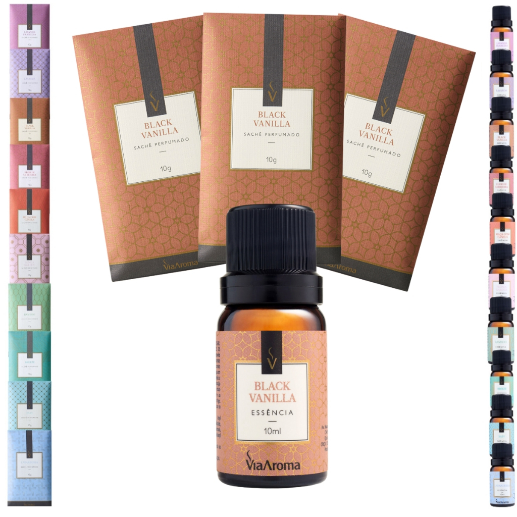 Cheirinho para Guarda Roupa Sachê Perfumado Essência Difusor Aromatizador Kit Via Aroma