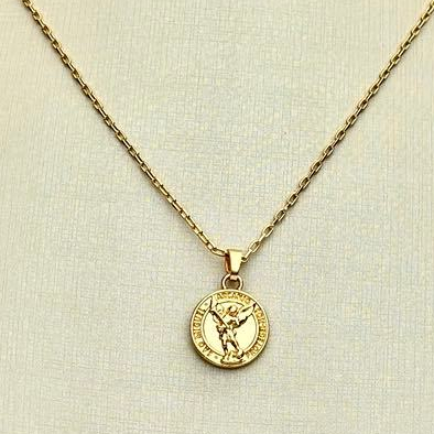 Colar Pingente São Miguel Arcanjo Banhado a Ouro em Oferta na Shopee