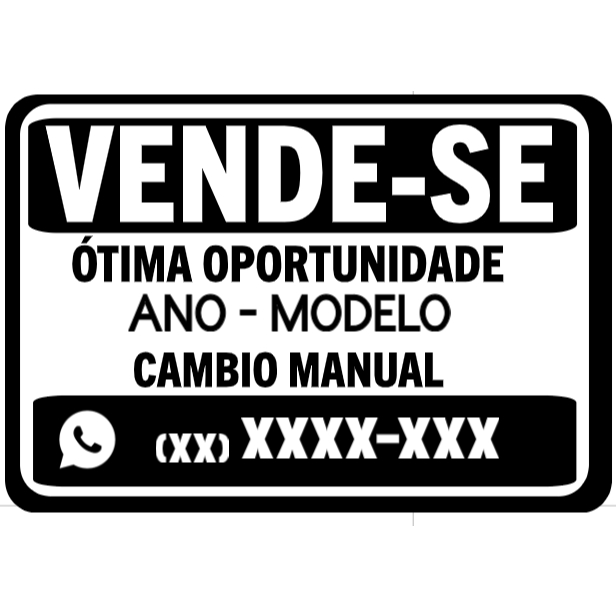 Adesivo Vende-se Carro Anuncio Personalizado do seu Jeito À Prova D'água Premium em Oferta na Shopee
