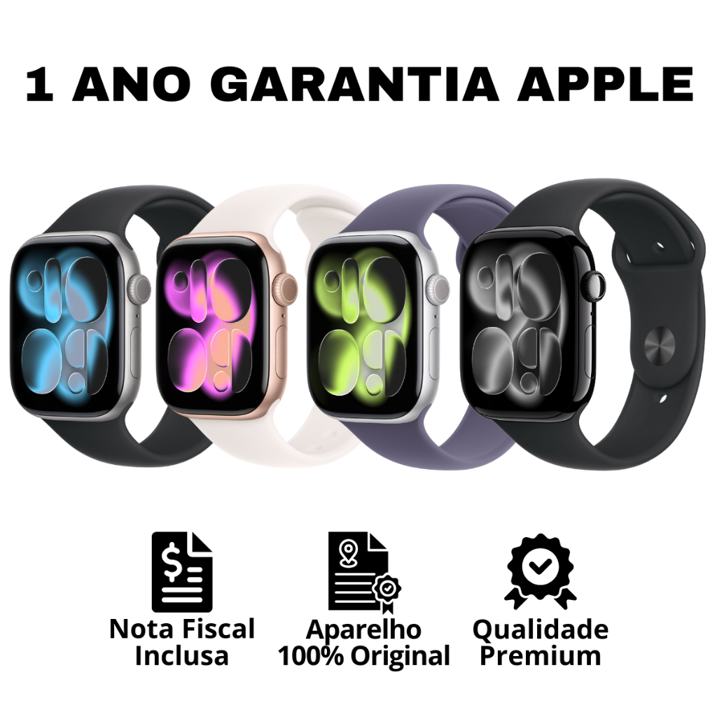 Apple Watch Series 11 Aluminio 42mm 46mm GPS + Cellular 100% Original Novo Lacrado NF e Garantia