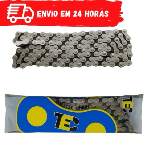 Corrente Grossa Para Bicicleta Sem Marcha 114 Elos Tec Mtb Poti Bmx Barra Forte em Oferta na Shopee