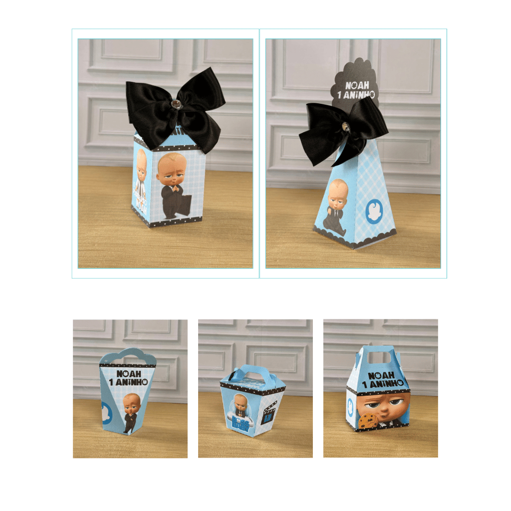 Kit caixinhas personalizadas tema Poderoso chefinho - lembrancinha/personalizado/festa.