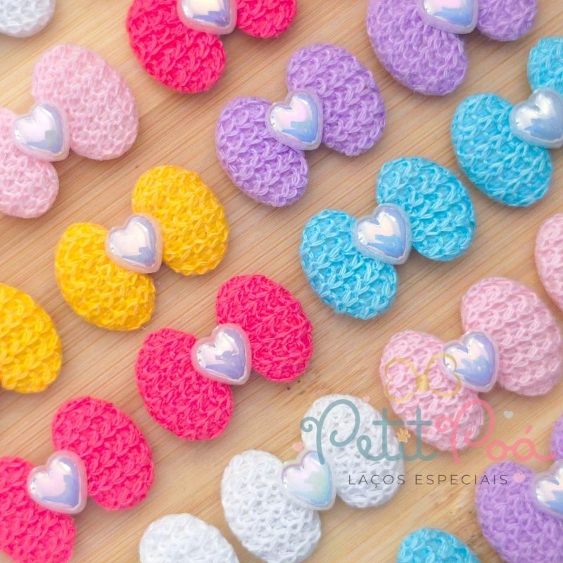 ADESIVO PET LACINHO CROCHÊ - BANHO E TOSA (12 UNIDADES)