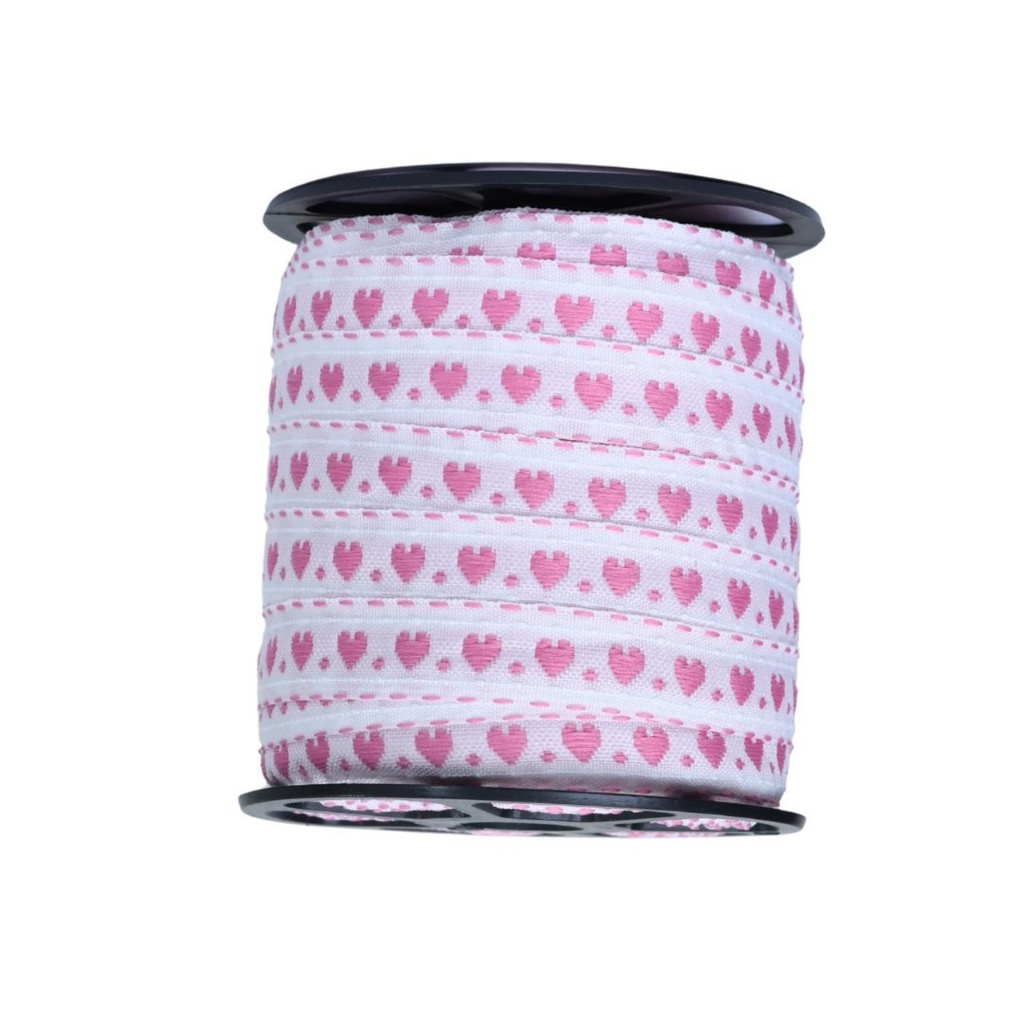 Galão Passa Fita falso Coração Bordado Cores ALEATÓRIAS  50m em Oferta na Shopee