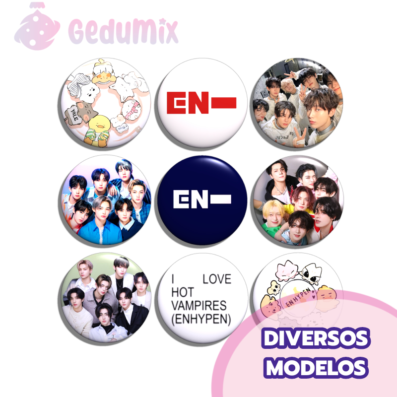 KITs Bottons Broches KPOP ENHYPEN em Oferta na Shopee
